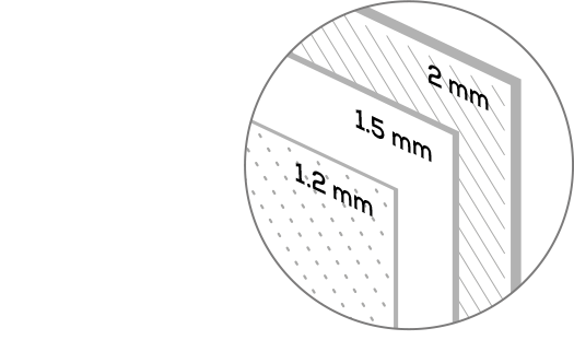 Elydecor available thicknesses Elydecor available thicknesses