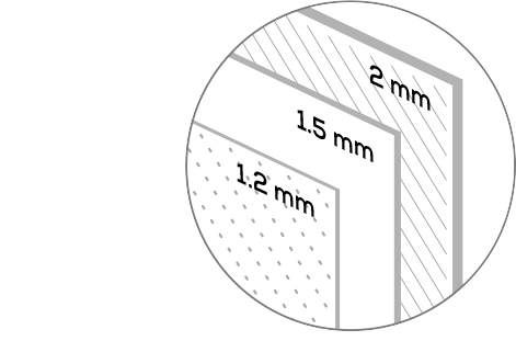 Elydecor available thicknesses Elydecor available thicknesses